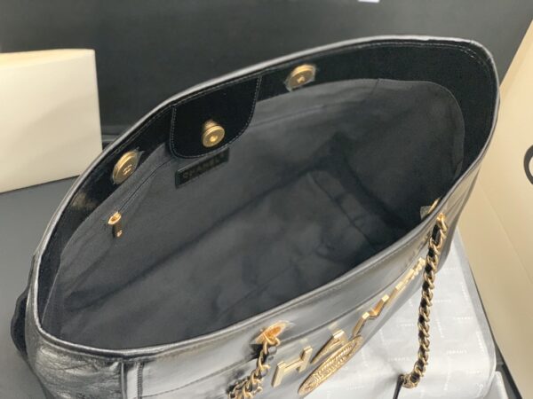 Chanel Mini Tote Black With Gold Hard Ware Bag - Image 4