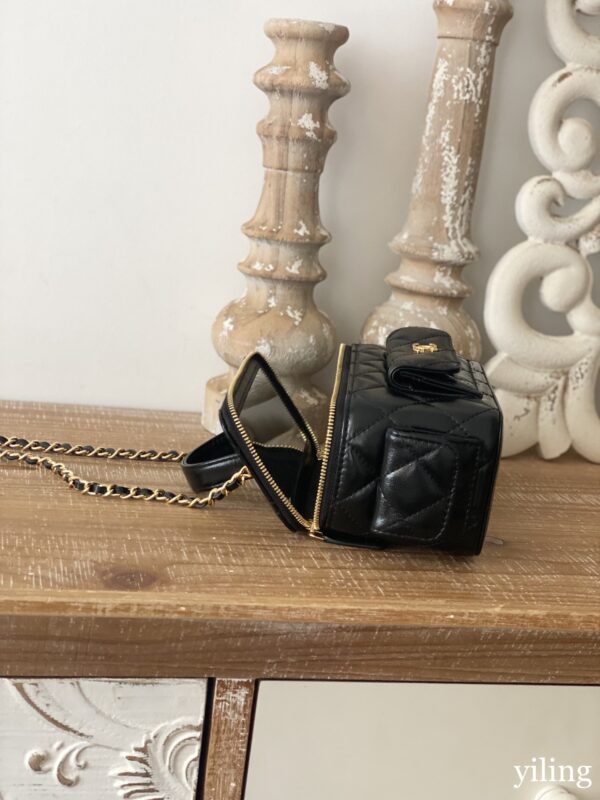 Chanel Mini Cosmetics Black Bag - Image 4