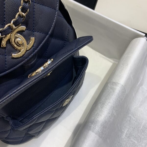 Chanel Mini Blue Book Bag With Gold Hard Ware - Image 5