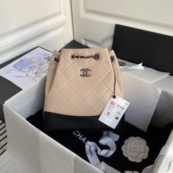 Chanel Mini Gabrielle Beige & Black Bucket Bag | Buy Chanel Mini Gabrielle Beige & Black Bucket Bag Online