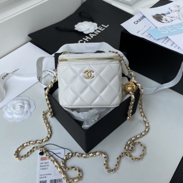 Chanel Mini White Cosmetics Bag | Buy Chanel Mini White Cosmetics Bag Online