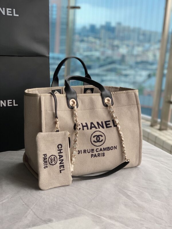 Chanel Mini Tote Beige & Black Bag | Buy Chanel Mini Tote Beige & Black Bag Online