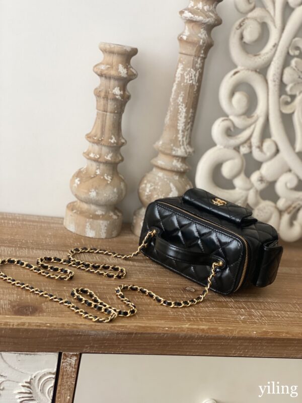 Chanel Mini Cosmetics Black Bag - Image 5