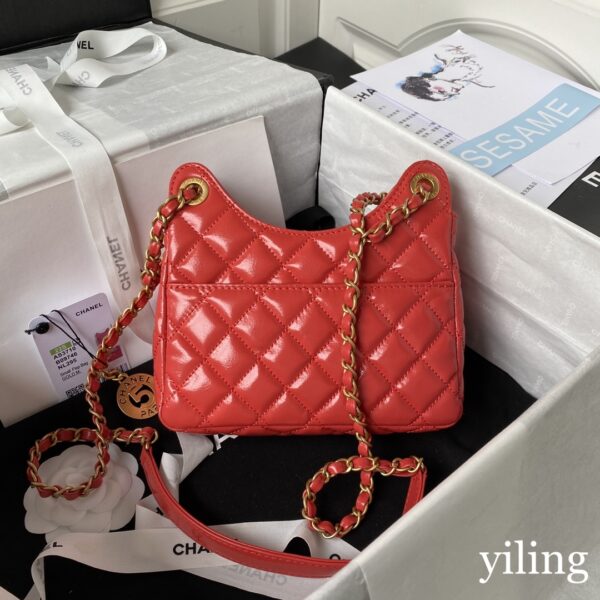 Chanel Mini Hobo Red Bag - Image 2