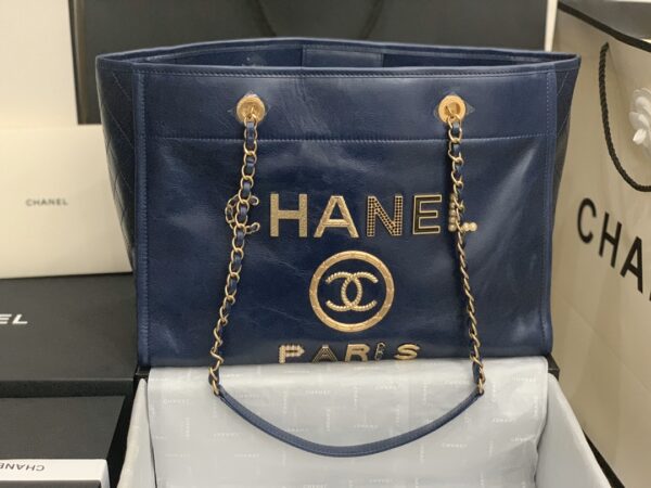 Chanel Mini Tote Blue With Gold Hard Ware Bag | Where To Buy Chanel Mini Tote Blue With Gold Hard Ware Bag