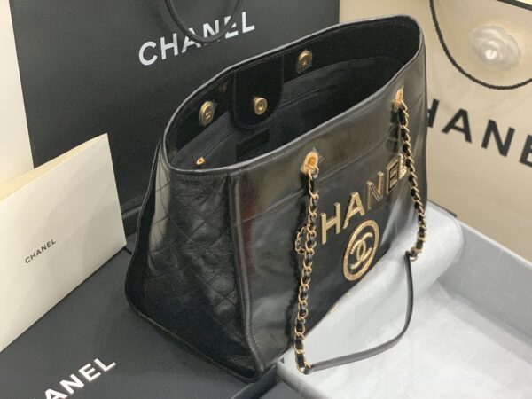 Chanel Mini Tote Black With Gold Hard Ware Bag - Image 5