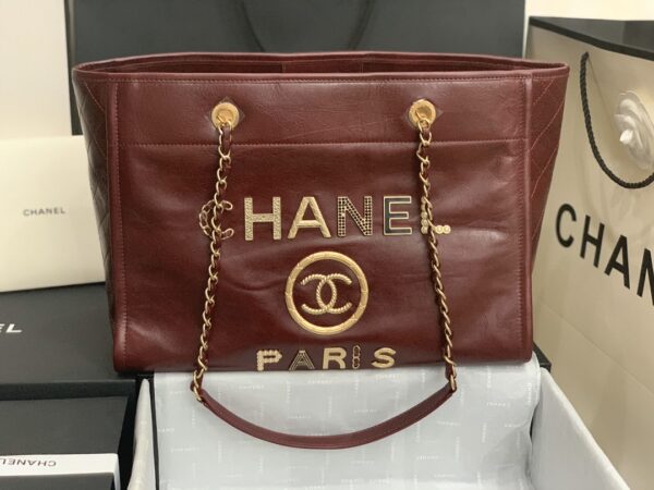 Chanel Mini Tote Maroon With Gold Hard Ware Bag | Buy Chanel Mini Tote Maroon With Gold Hard Ware Bag Online