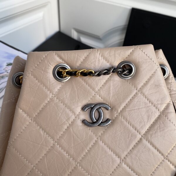 Chanel Mini Gabrielle Beige & Black Bucket Bag - Image 9