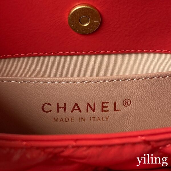 Chanel Mini Hobo Red Bag - Image 4