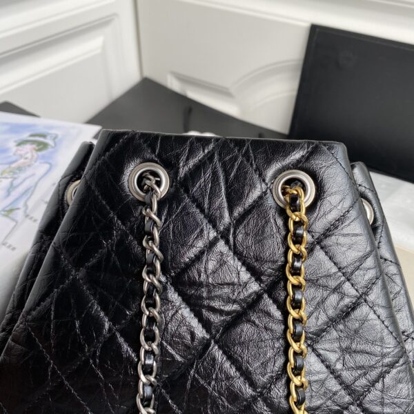 Chanel Mini Gabrielle Black Bucket Bag - Image 6