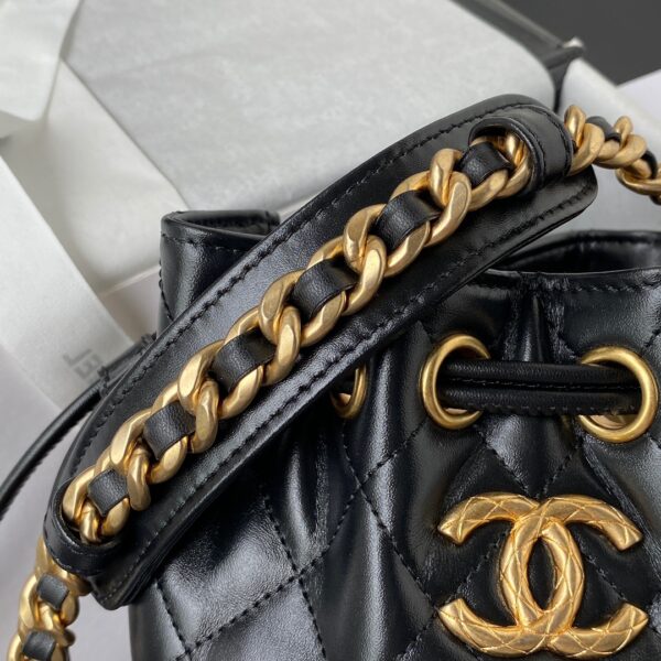 Chanel Mini Bucket Black Bag - Image 7