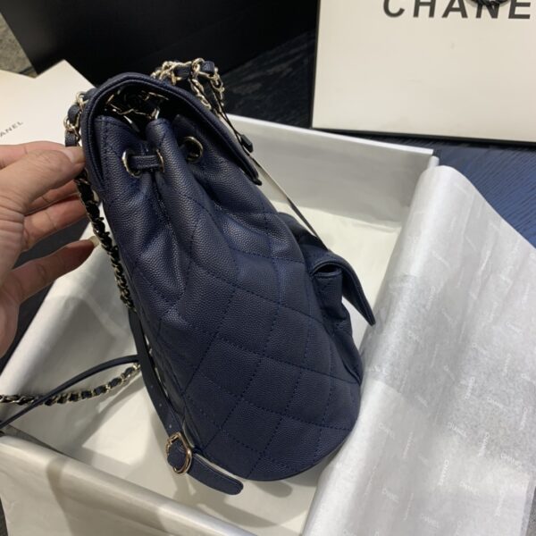 Chanel Mini Blue Book Bag With Gold Hard Ware - Image 6