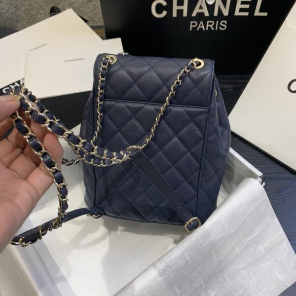 Chanel Mini Blue Book Bag With Gold Hard Ware - Image 7