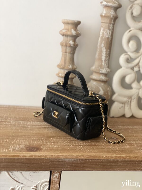 Chanel Mini Cosmetics Black Bag - Image 9