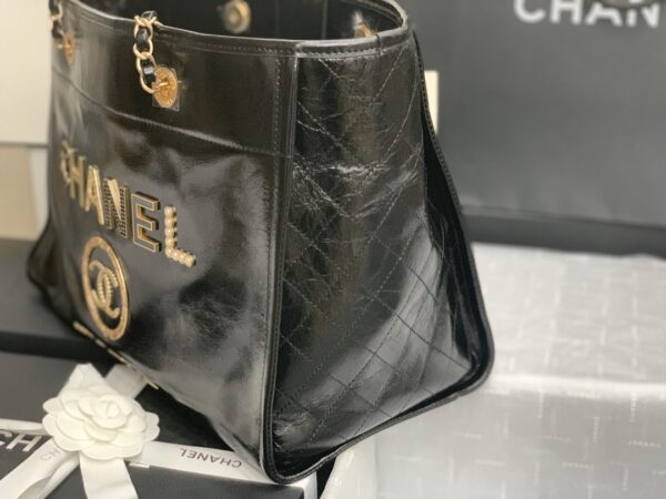 Chanel Mini Tote Black With Gold Hard Ware Bag - Image 6