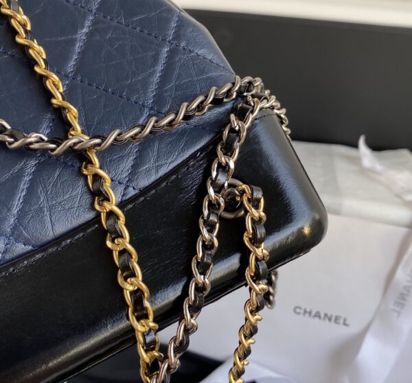 Chanel Mini Gabrielle Blue & Black Bucket Bag - Image 3