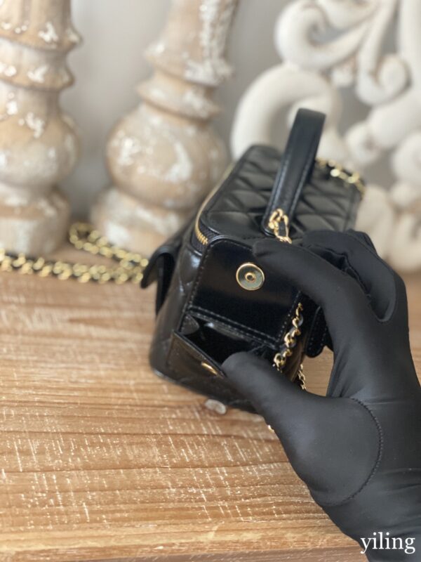 Chanel Mini Cosmetics Black Bag - Image 7