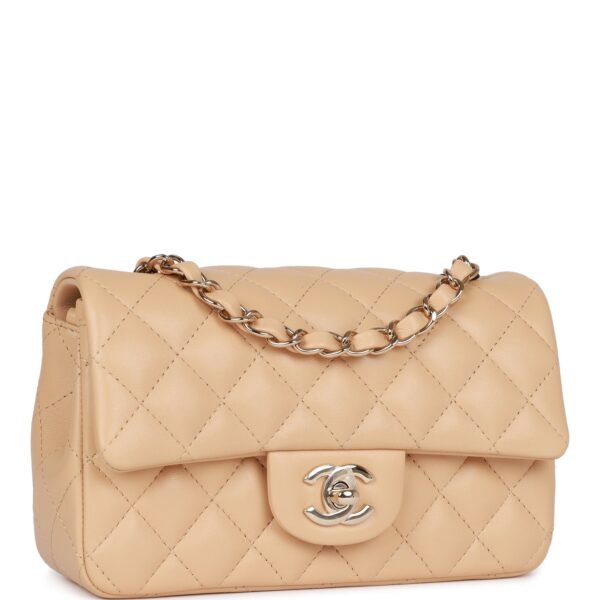 Chanel Mini Rectangular Flap Bag Beige - Image 10