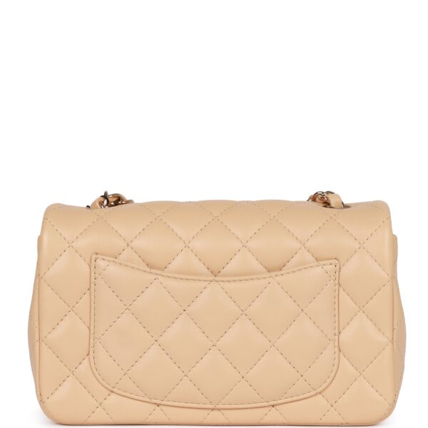 Chanel Mini Rectangular Flap Bag Beige - Image 8