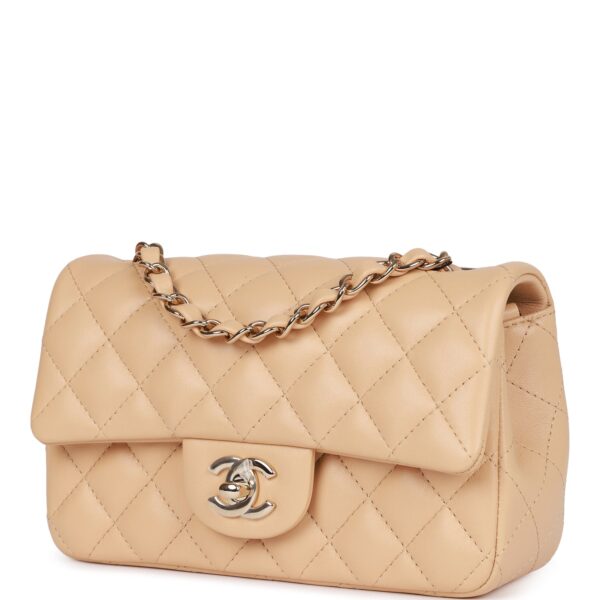 Chanel Mini Rectangular Flap Bag Beige - Image 7