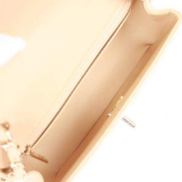 Chanel Mini Rectangular Flap Bag Beige - Image 4