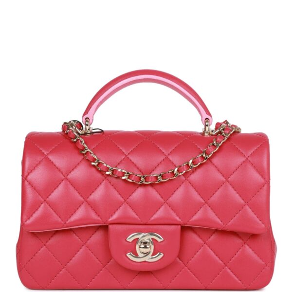 Chanel Mini Rectangular Flap with Top Handle Pink | Buy Chanel Mini Rectangular Flap with Top Handle Pink Online