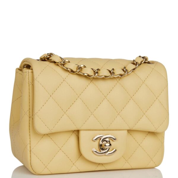 Chanel Mini Square Flap Bag Yellow - Image 2