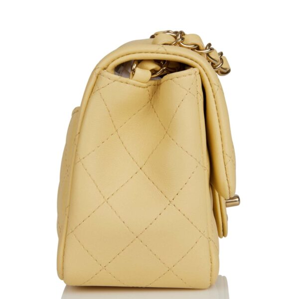 Chanel Mini Square Flap Bag Yellow - Image 9