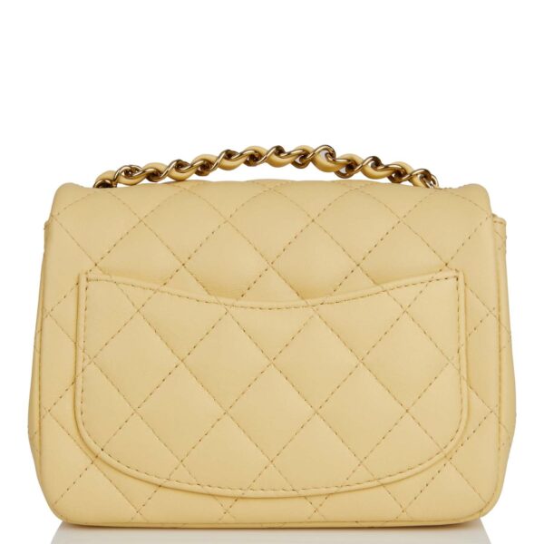 Chanel Mini Square Flap Bag Yellow - Image 8