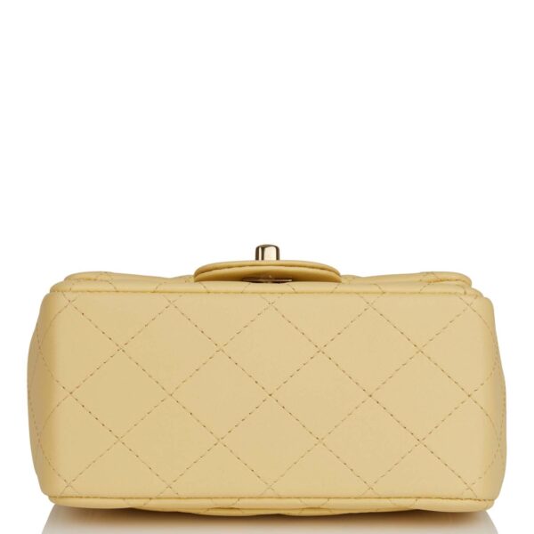 Chanel Mini Square Flap Bag Yellow - Image 7