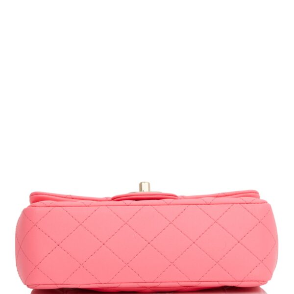 Chanel Mini Rectangular Flap Bag Pink Lambskin Light Gold Hardware - Image 5