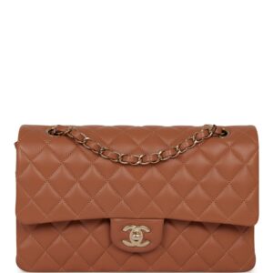 Chanel mini Classic Double Flap Bag Caramel Brown Lambskin | Buy My New Chanel Caramel Brown Classic Small Flap Online