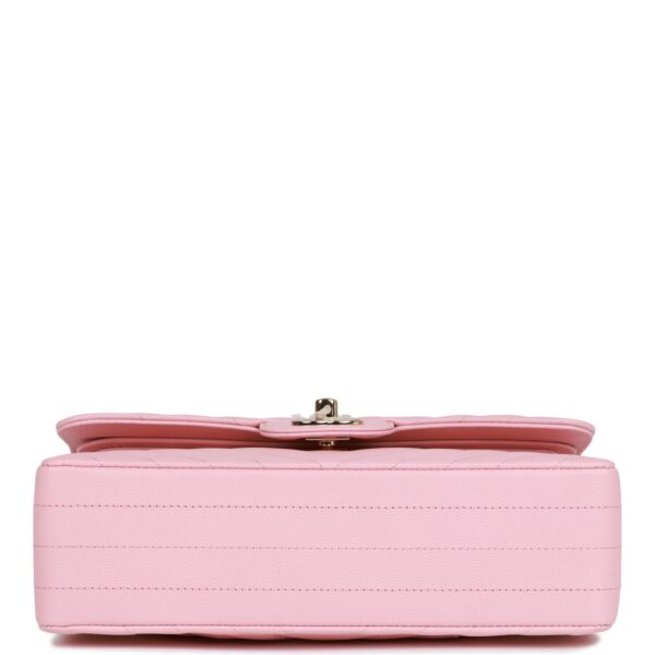 Chanel Mini Chevron Classic Double Flap Pink Calfskin Light Gold Hardware - Image 6