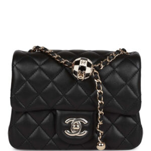 Chanel Pearl Crush Mini Square Flap Bag Black Lambskin | Buy Chanel Pearl Crush Mini Square Flap Bag Black Lambskin Online