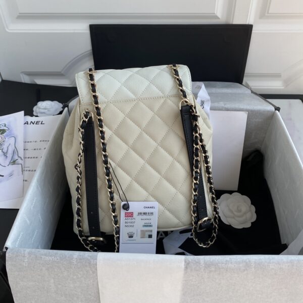 Chanel Mini Black & White Book Bag With Gold Hard Ware - Image 2