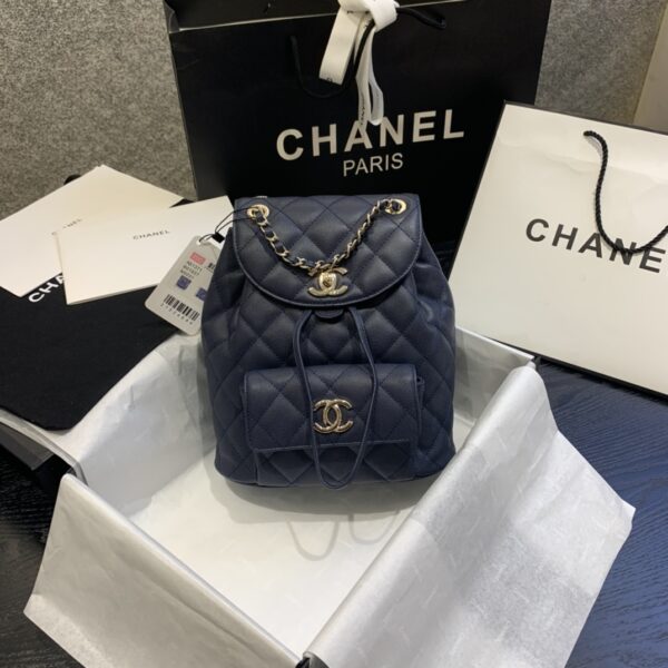 Chanel Mini Blue Book Bag With Gold Hard Ware | Chanel Backpack Blue Bags & Handbags for Women For Sale