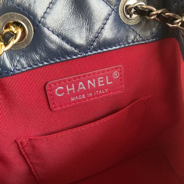 Chanel Mini Gabrielle Blue & Black Bucket Bag - Image 4