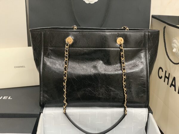 Chanel Mini Tote Black With Gold Hard Ware Bag - Image 7