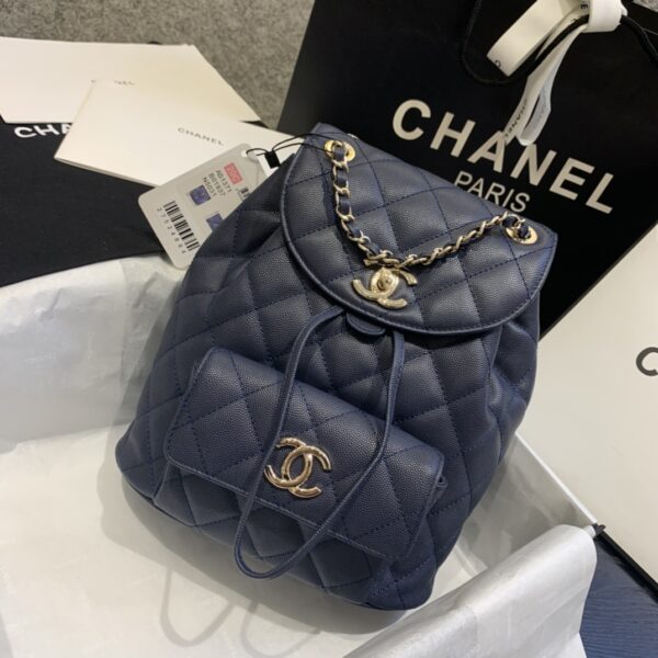 Chanel Mini Blue Book Bag With Gold Hard Ware - Image 2