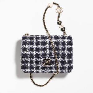 Chanel Cute Mini Flap Bag White & Navy Blue | Buy Chanel Cute Mini Flap Bag White & Navy Blue Online