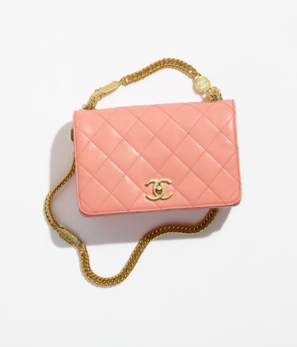 Chanel Mini Flap Gold-Tone Metal Light Orange bag | Buy Chanel Mini Flap Gold-Tone Metal Light Orange bag Online