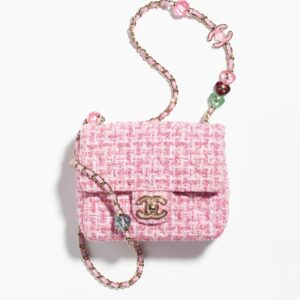 Chanel Cute Flap Mini Bag Dark Pink & White | Where To Buy Chanel Cute Flap Mini Bag Dark Pink & White