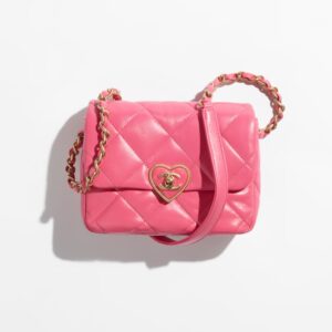 Chanel Cute Mini Flap Bags Lambskin Plexin & Gold-Tone