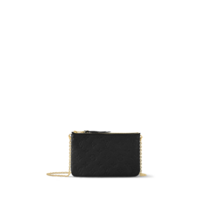 Louis Vuitton Mini Black Double Zip Pochette | lv double zip pochette For Sale | Where To Buy double zip pochette | Buy double zip pochette lv Online