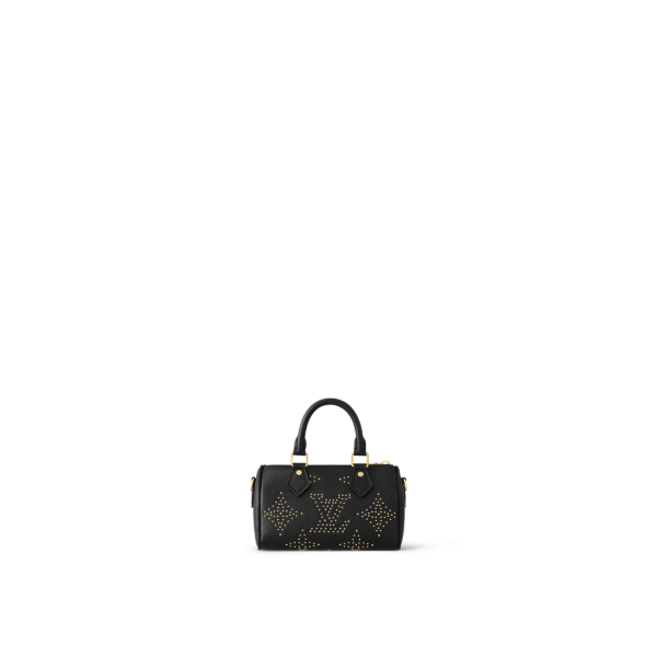 Louis Vuitton Mini Black Nano Speedy Bag - Image 6